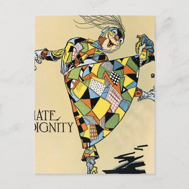 Cartão Postal "The Patchwork Girl detesta dignidade", por John R (Frente)