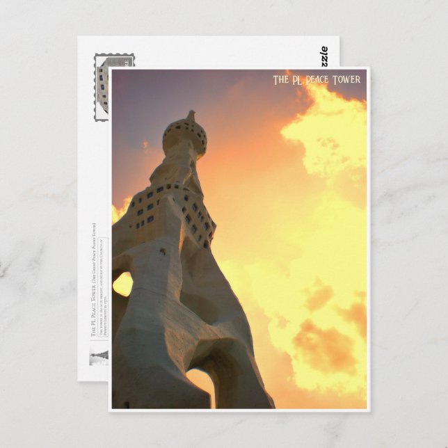 Cartão Postal The PL Peace Tower ポストカード (Frente/Verso)