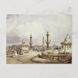 Cartão Postal The Place de la Concorde, c.1837