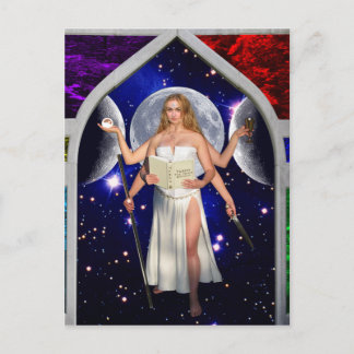 Cartão Postal The Priestess Tarot Card Art