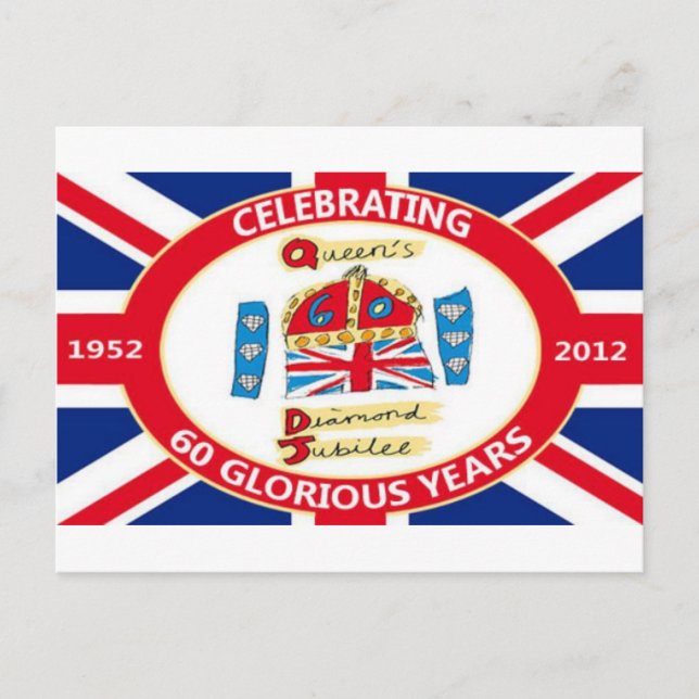 Cartão Postal The Queen's Diamond Jubilee (Frente)