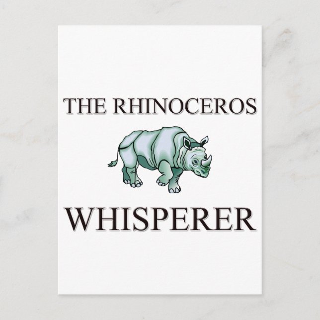 Cartão Postal The Rhinoceros Whisperer (Frente)