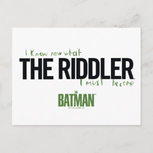Cartão Postal The Riddler - I Know What I Must Become