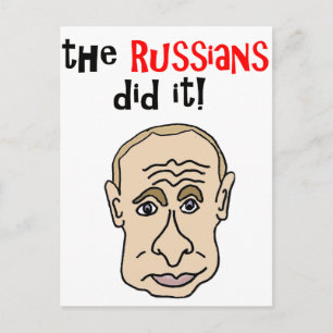 Cartão Postal The Russians did it Putin Cartoon