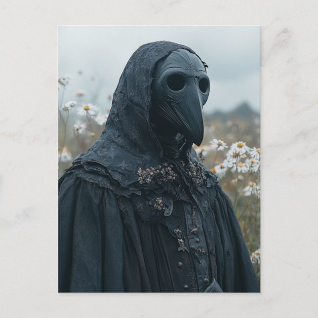 Cartão Postal The Scary Plague Doctor in the Meadow (Frente)