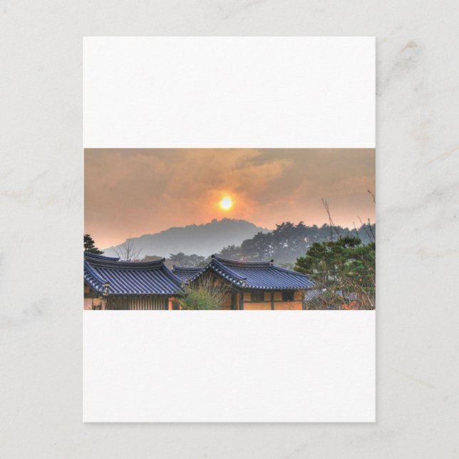 Cartão Postal The Setting Sun in Asia (Frente)