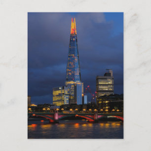 Cartão Postal The Shard Christmas Lights, London UK Postcard