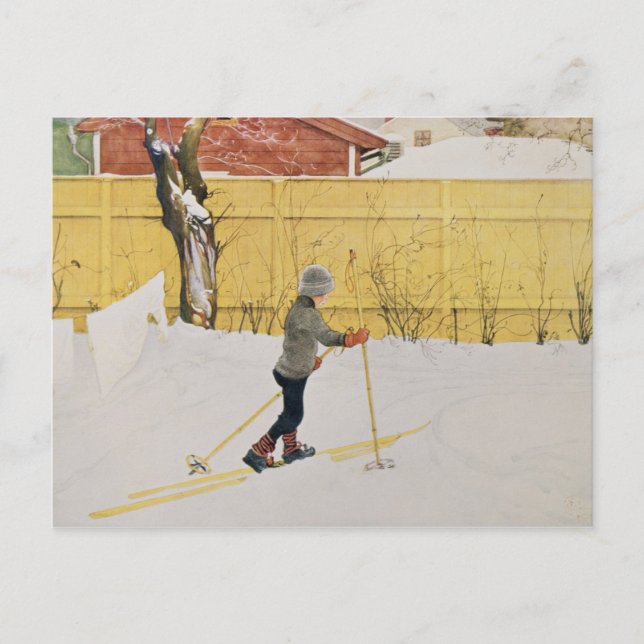 Cartão Postal The Skier, c.1909 (Frente)