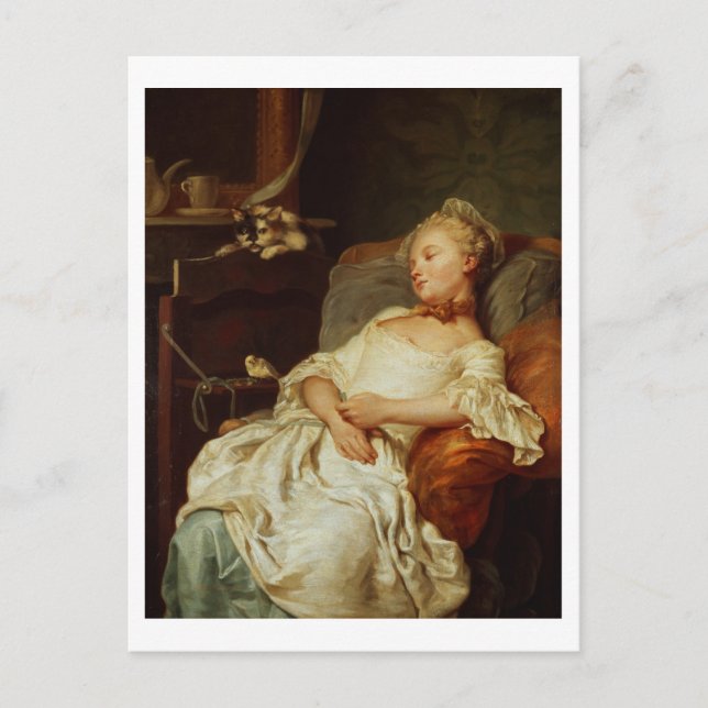 Cartão Postal The Sleeper, 1759 (óleo na canvas) (Frente)