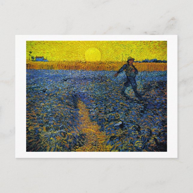 Cartão Postal The Sower (F422) Van Gogh Fine Art (Frente)