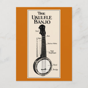 Cartão Postal The Ukulele Banjo Postcard