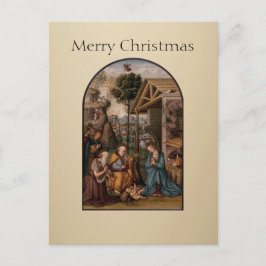 Cartão Postal The Virgin Mary and Baby Jesus Christmas Greetings