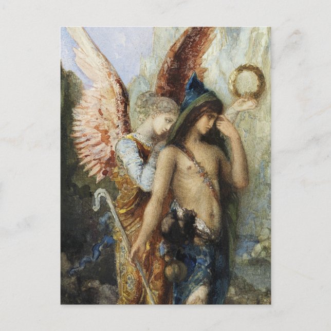 Cartão Postal "The Voices" Angel Art de Gustave Moreau (Frente)