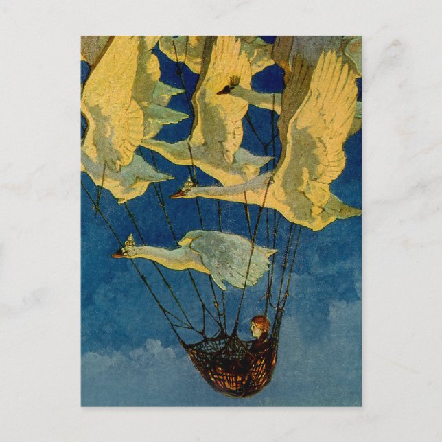 Cartão Postal "The Wild Swans", por Harry Rountree (Frente)