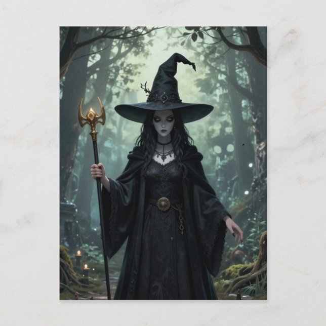 Cartão Postal The witch in the forest  (Frente)