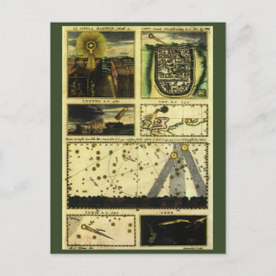 Cartão Postal Theatrum Comets por Stanislaw Lubieniecki