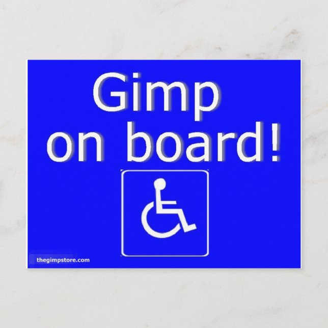 Cartão Postal thegimpstore.com (Frente)