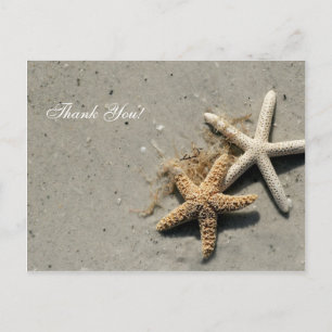 Cartão Postal Theme Praia Obrigado Cartões-postais