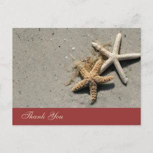 Cartão Postal Theme Praia Obrigado Cartões-postais