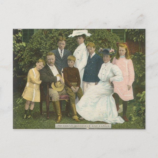 Cartão Postal Theo. Roosevelt e Família (Frente)