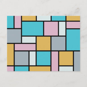 Cartão Postal Theo Van Doesburg - Composição 17 - Arte Mondria