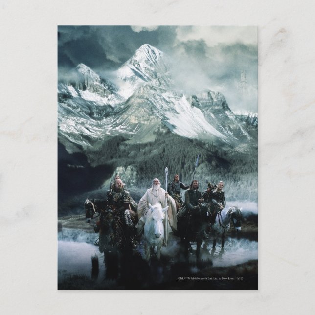 Cartão Postal Theoden e a Fellowship (Frente)