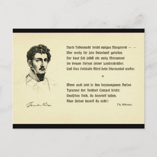 Cartão Postal Theodor Körner (Frente)