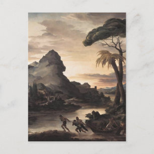Cartão Postal Theodore Gericault Paisagem Heroica com Pescadores