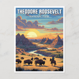 Cartão Postal Theodore Roosevelt National Park Dakota do Norte