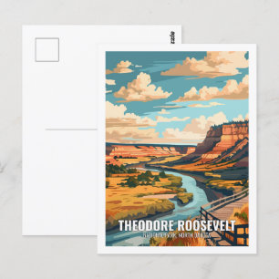 Cartão Postal Theodore Roosevelt National Park Dakota do Norte E