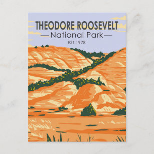 Cartão Postal Theodore Roosevelt National Park Vintage