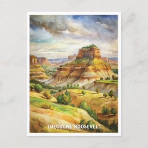 Cartão Postal Theodore Roosevelt National Park Watercolor
