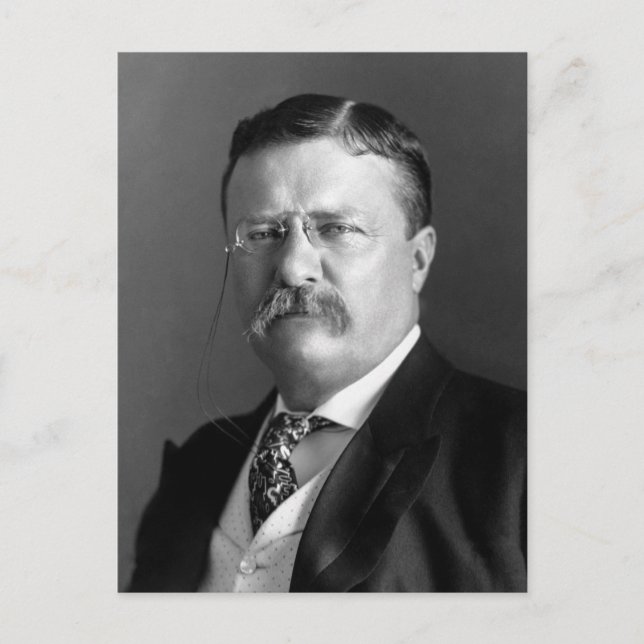 Cartão Postal Theodore Roosevelt Teddy Presidente Republicano (Frente)