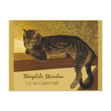 Théophile Steinlen Cat em uma balustrada 1909