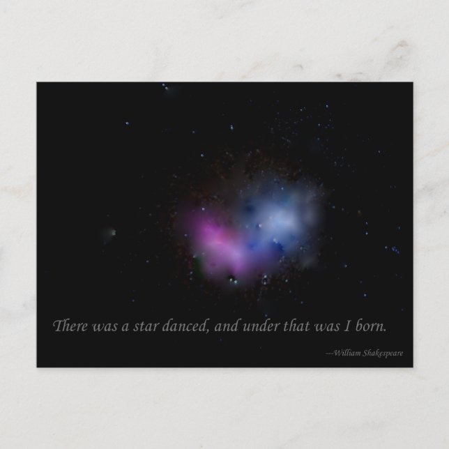 Cartão Postal There was a star danced (Frente)