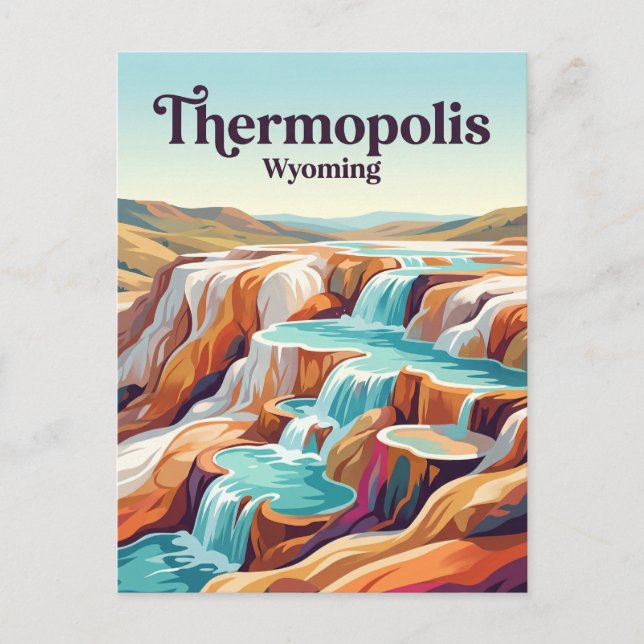 Cartão Postal Thermopolis Wyoming (Frente)