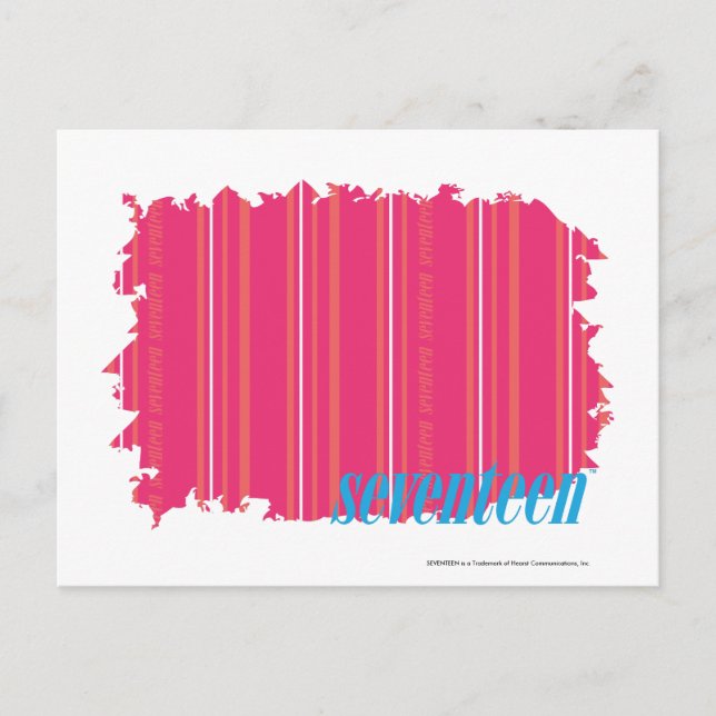 Cartão Postal Thin Stripes Magenta 2 (Frente)