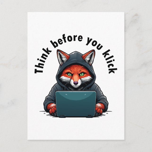 Cartão Postal Think before you click - Cyber Security (Frente)