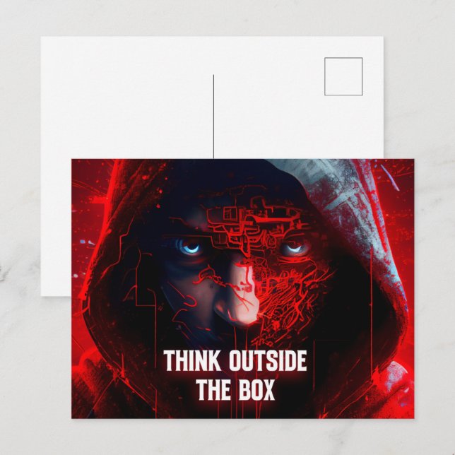 Cartão Postal think outside the box (Frente/Verso)