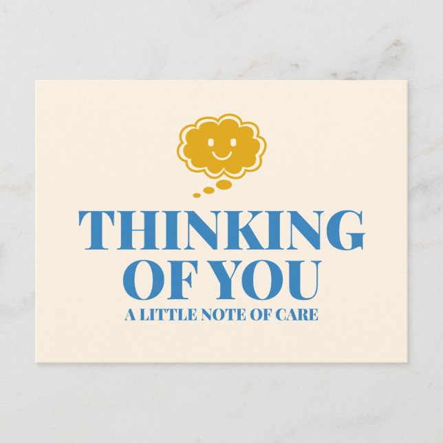 Cartão Postal Thinking of You Friendship Encouragement Postcard (Frente)