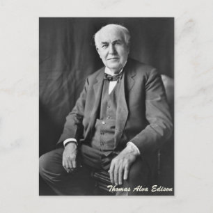 Cartão Postal Thomas Alva Edison