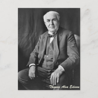 Cartão Postal Thomas Alva Edison