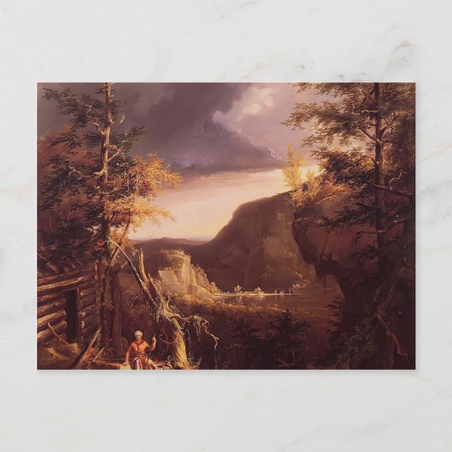 Cartão Postal Thomas Cole- Daniel Boone Sentado à Porta (Frente)