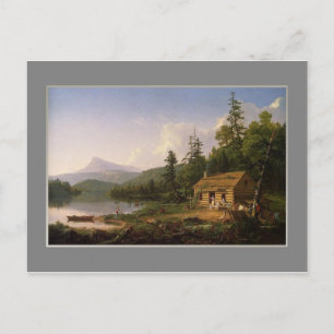 Cartão Postal Thomas Cole, Lar na floresta, 1847.