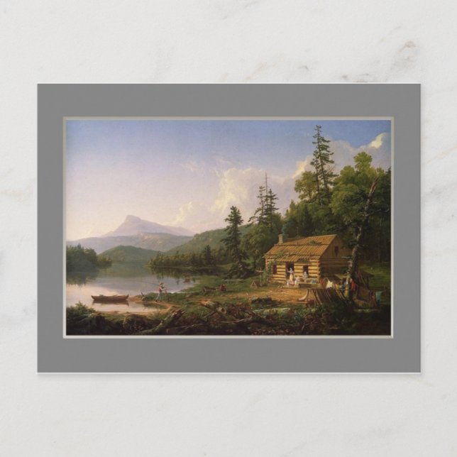 Cartão Postal Thomas Cole, Lar na floresta, 1847. (Frente)