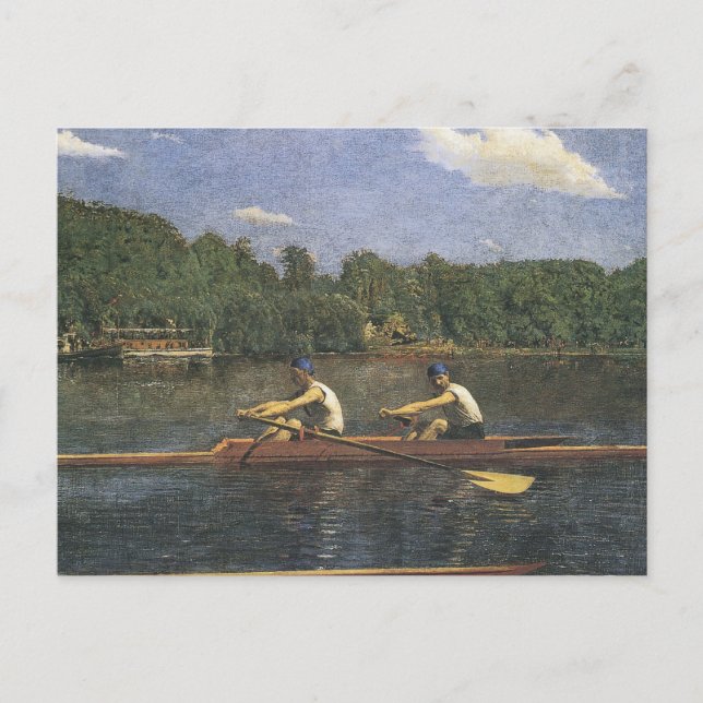 Cartão Postal Thomas Eakins Biglin Brothers Racing (Frente)
