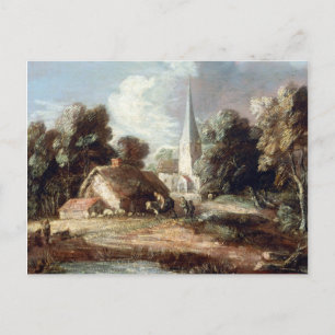 Cartão Postal Thomas Gainsborough Landscape with Cotage