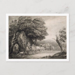 Cartão Postal Thomas Gainsborough   Paisagem arborizada com carr