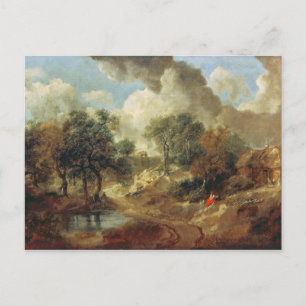 Cartão Postal Thomas Gainsborough  Paisagem de Suffolk, 1748