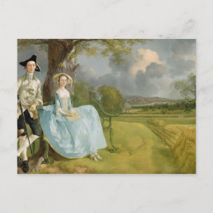 Cartão Postal Thomas Gainsborough  Sr. e Sra. Andrews, c.1748-9